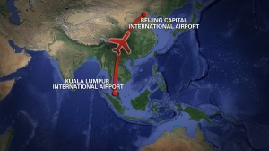 Malaysia Airlines Plane Missing - Route